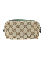 Gucci Brown, Beige and Green Cosmetic Pouch