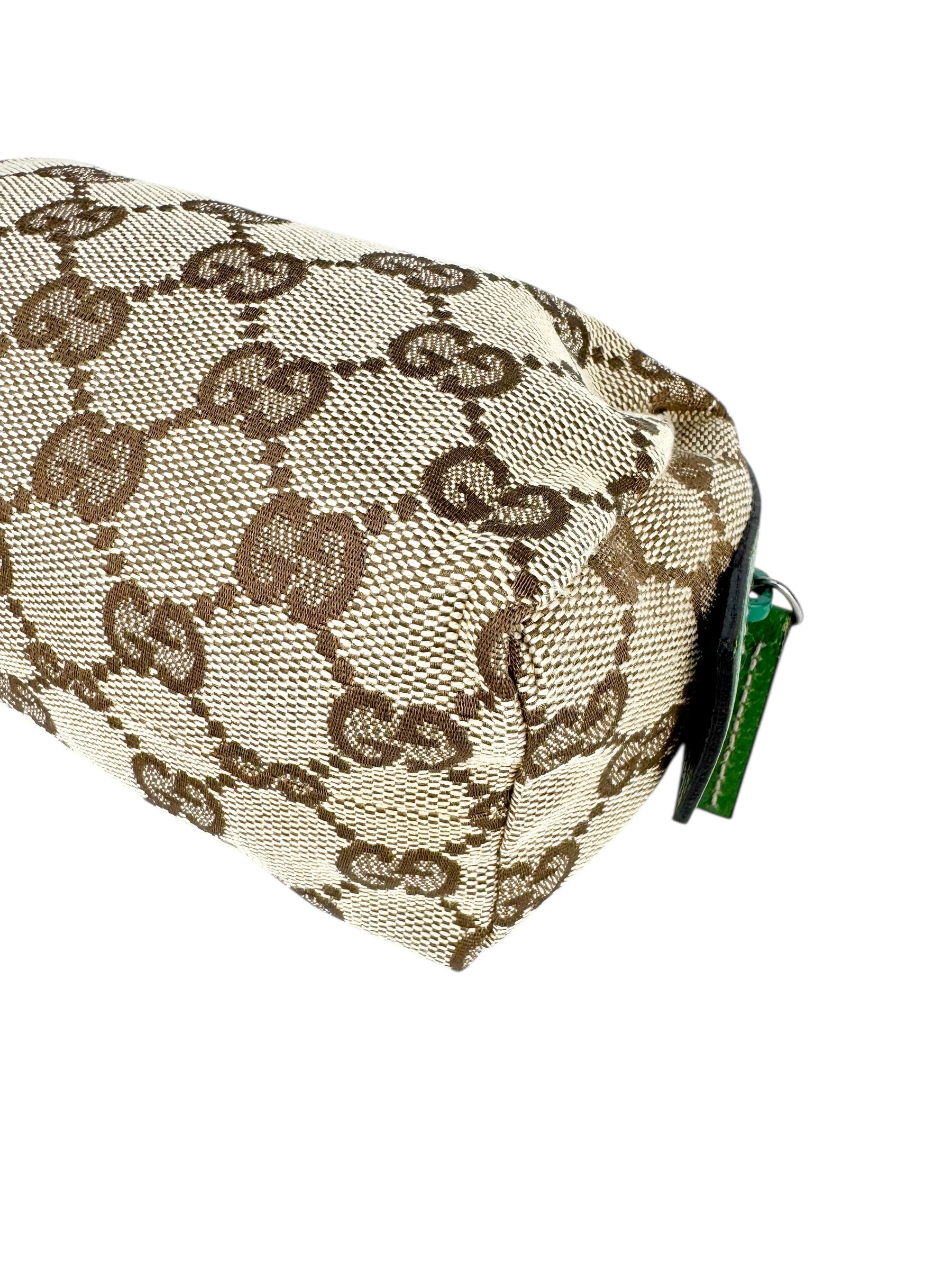 Gucci Brown, Beige and Green Cosmetic Pouch