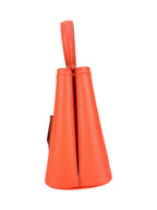 Prada Orange Saffiano Leather Pannier Bag Small