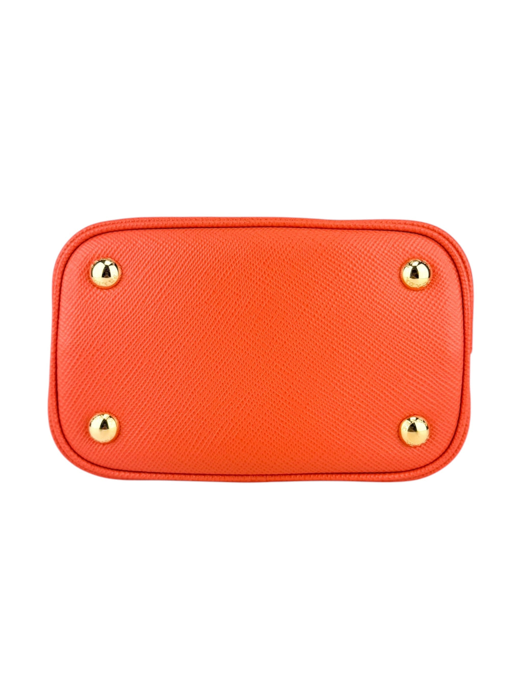 Prada Orange Saffiano Leather Pannier Bag Small