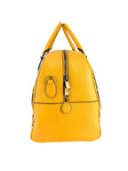 Gucci x Adidas Brown and Yellow Leather Duffle Bag