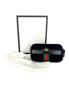 Gucci Patent Leather and Suede Ophidia Waistbag