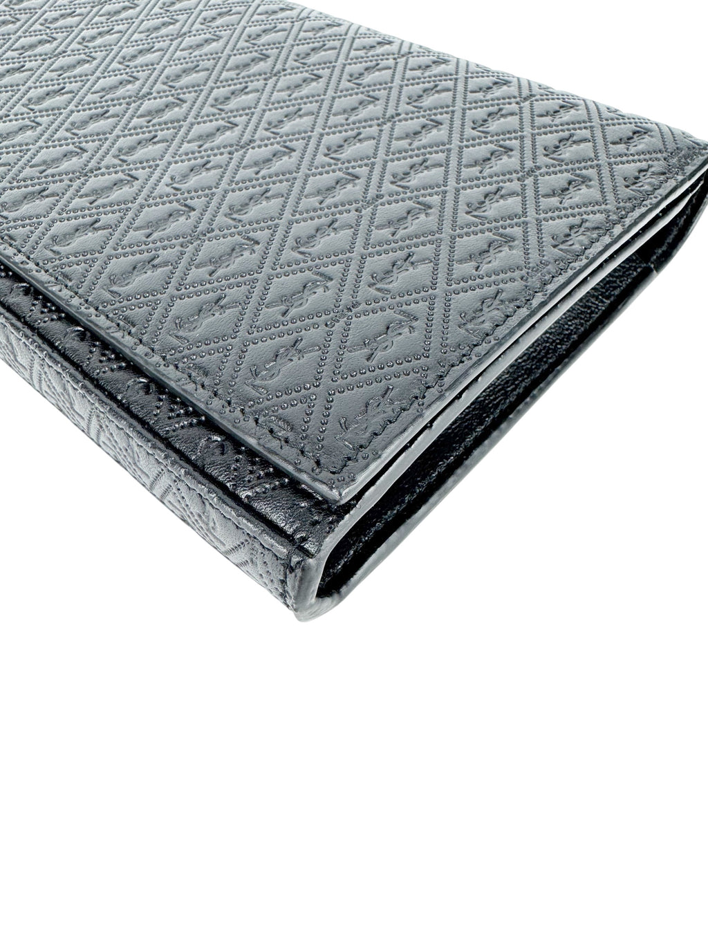 Saint Laurent Black Leather Chain Wallet