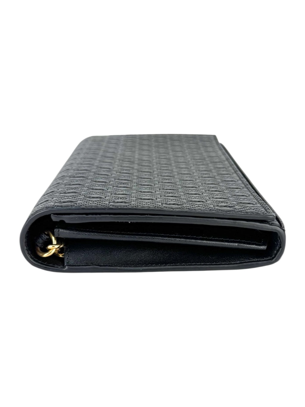 Saint Laurent Black Leather Chain Wallet