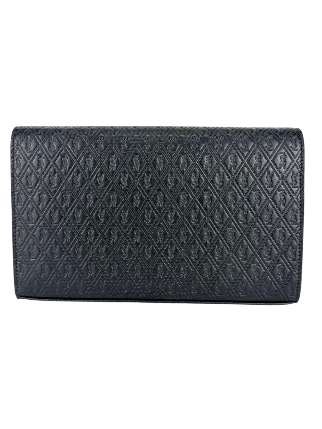 Saint Laurent Black Leather Chain Wallet