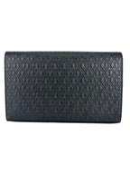 Saint Laurent Black Leather Chain Wallet