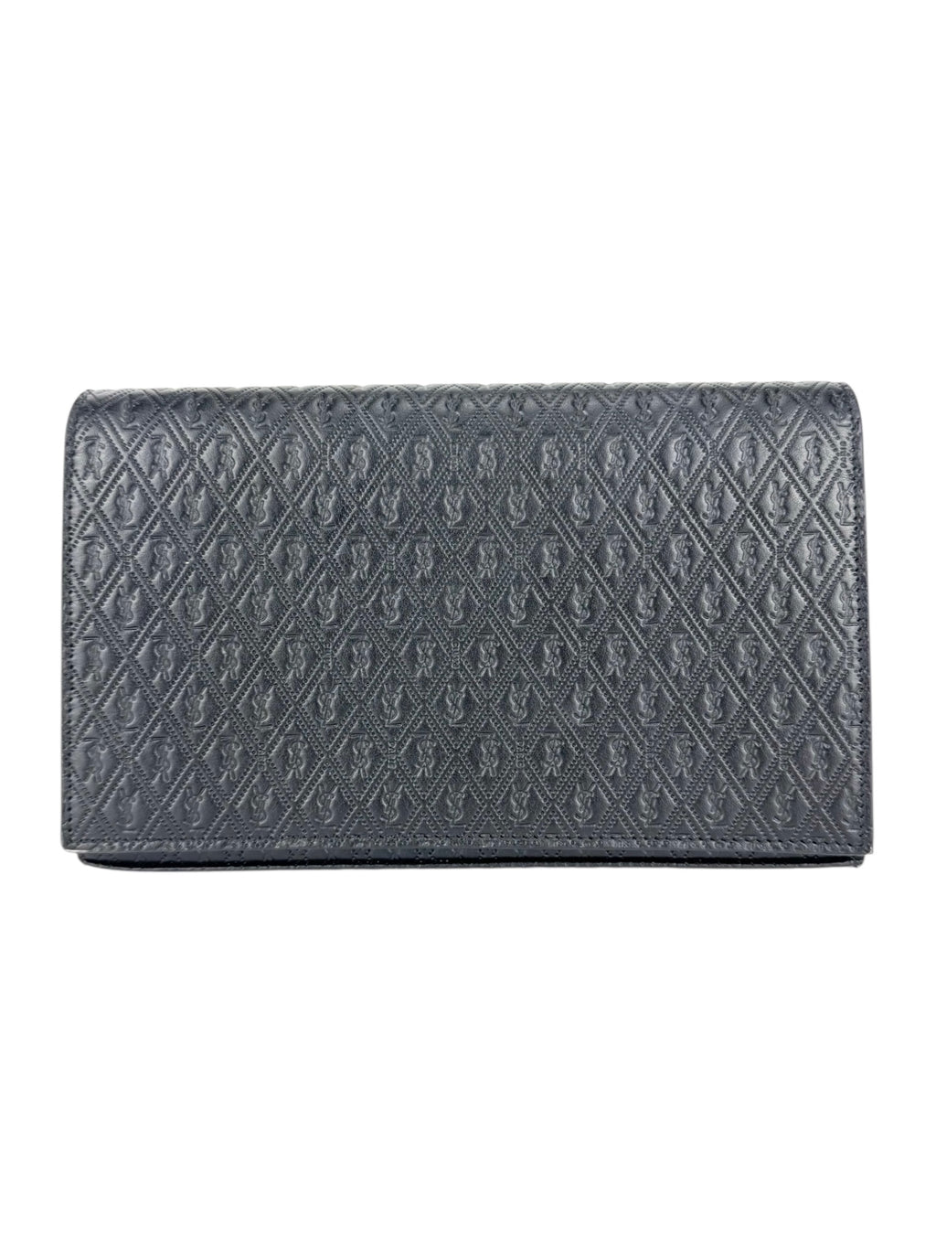 Saint Laurent Black Leather Chain Wallet