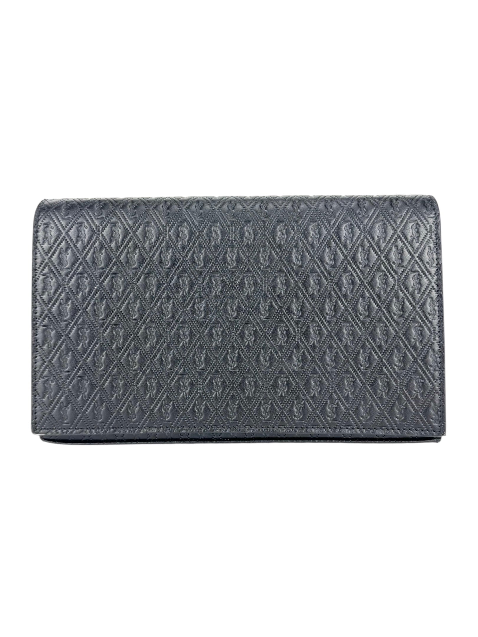 Saint Laurent Black Leather Chain Wallet