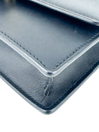 Gucci Black Leather Sylvie Shoulder Bag