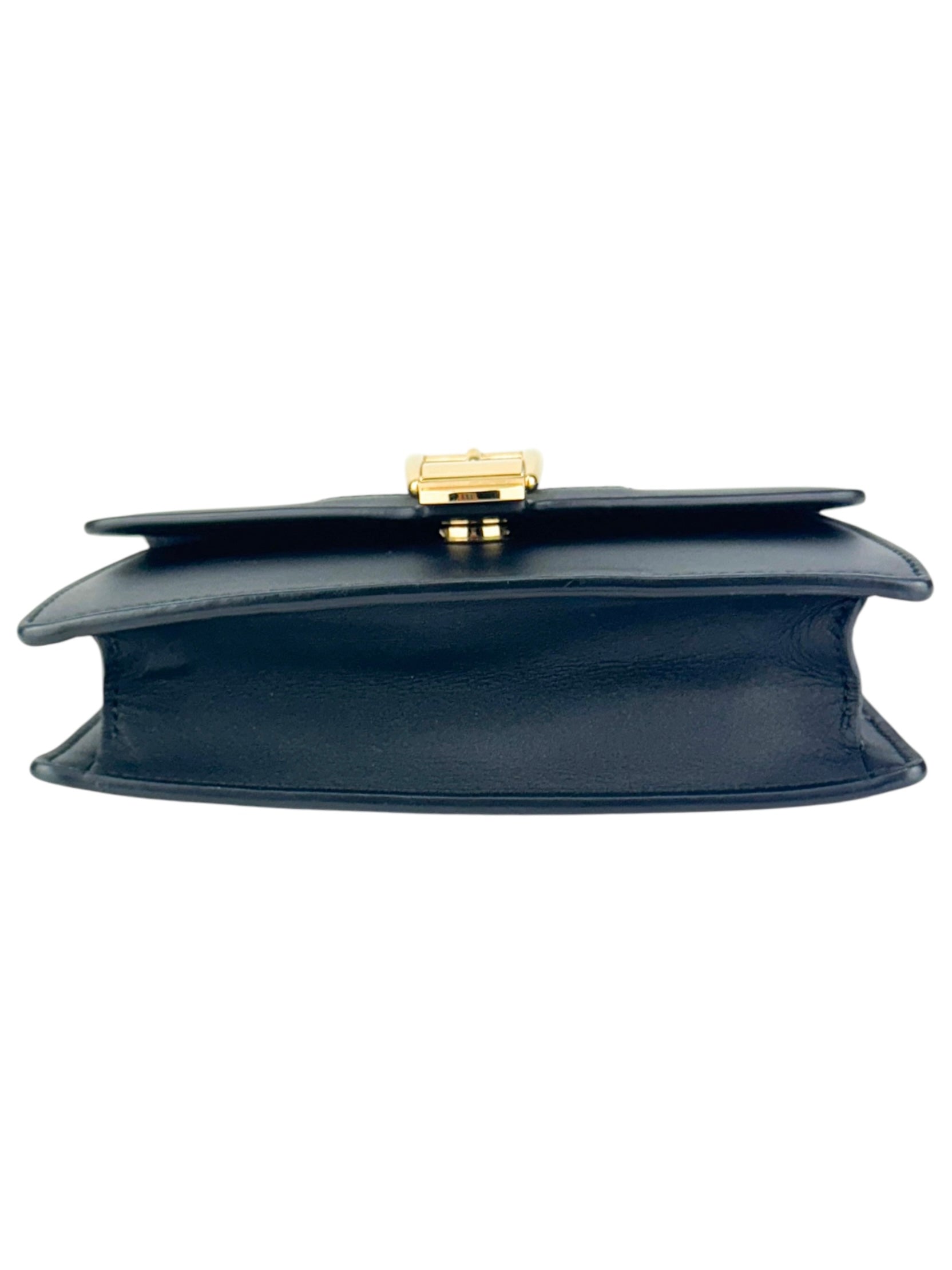 Gucci Black Leather Sylvie Shoulder Bag