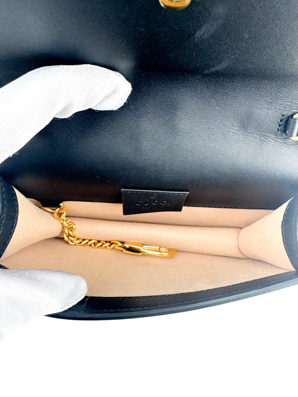 Gucci Black Leather Sylvie Shoulder Bag