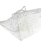 Goyard White Goyardine Coated Canvas Saint Louis GM Tote