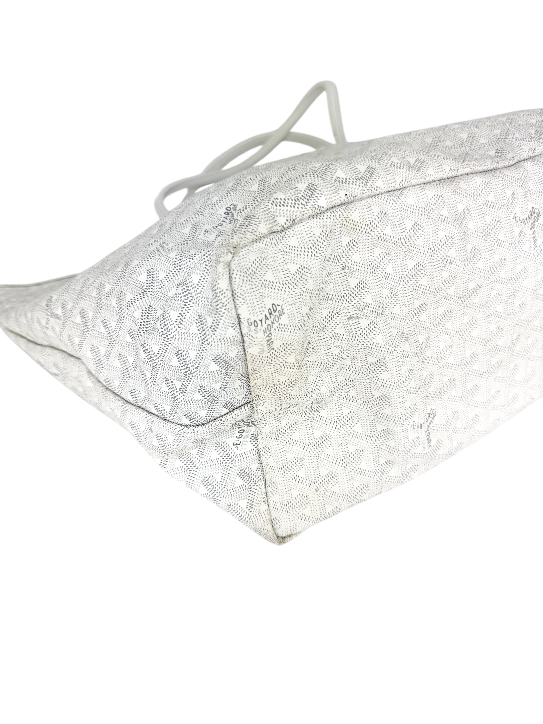 Goyard White Goyardine Coated Canvas Saint Louis GM Tote