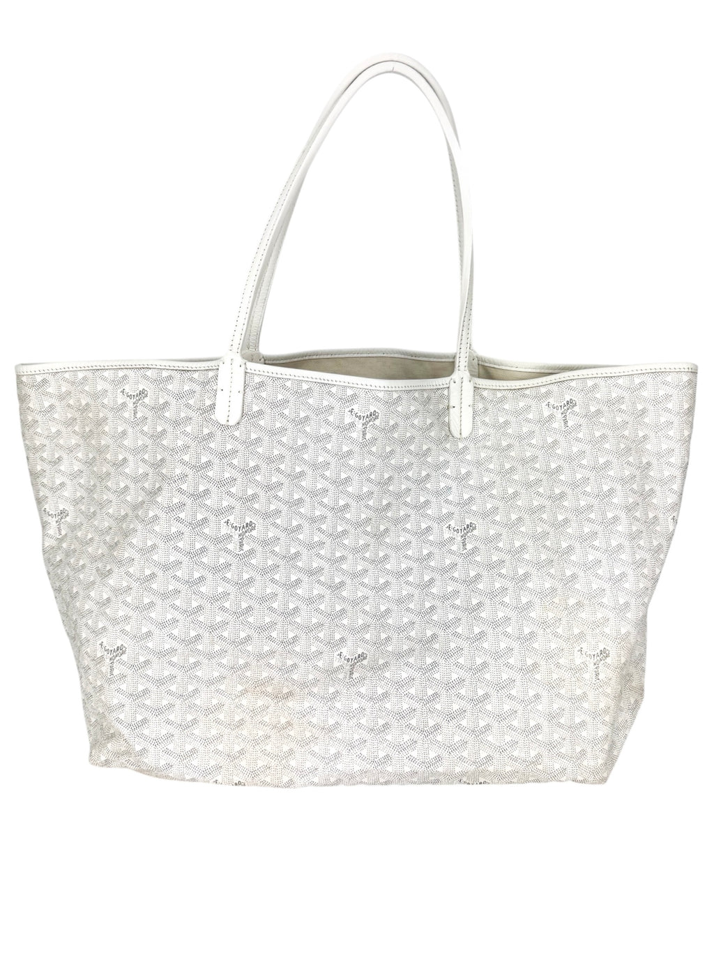 Goyard White Goyardine Coated Canvas Saint Louis GM Tote