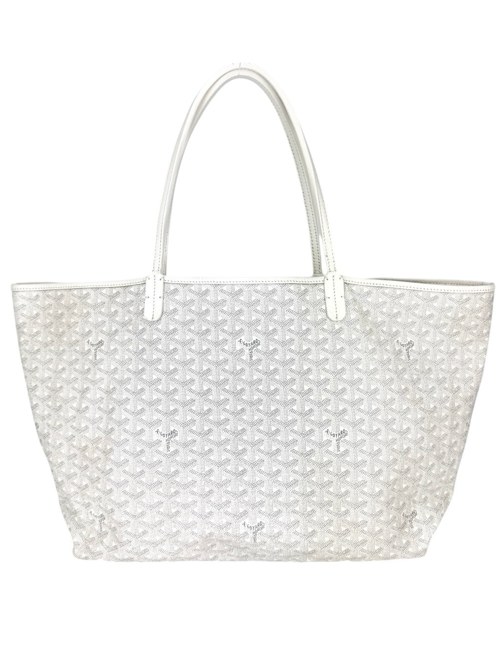 Goyard White Goyardine Coated Canvas Saint Louis GM Tote