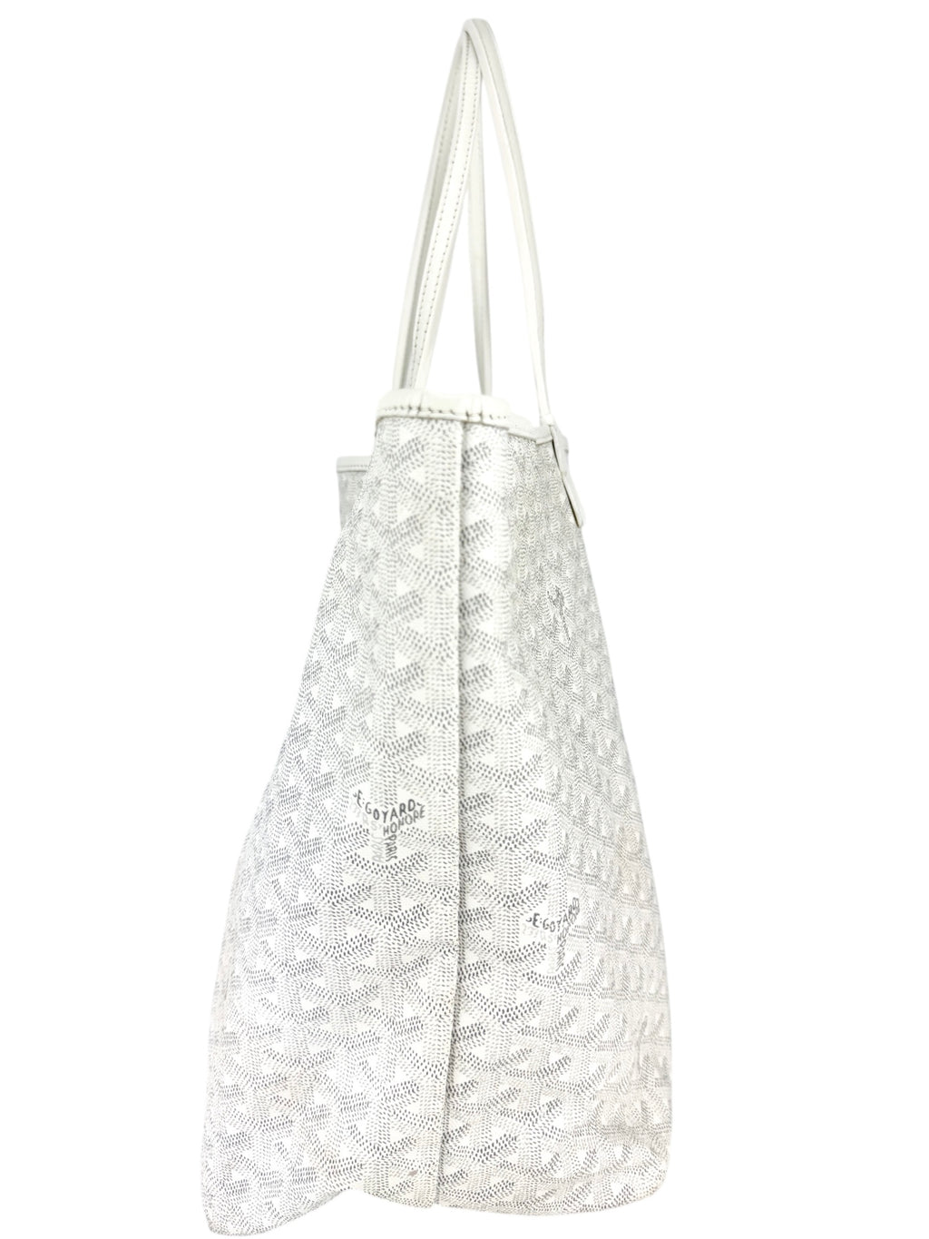 Goyard White Goyardine Coated Canvas Saint Louis GM Tote