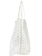 Goyard White Goyardine Coated Canvas Saint Louis GM Tote
