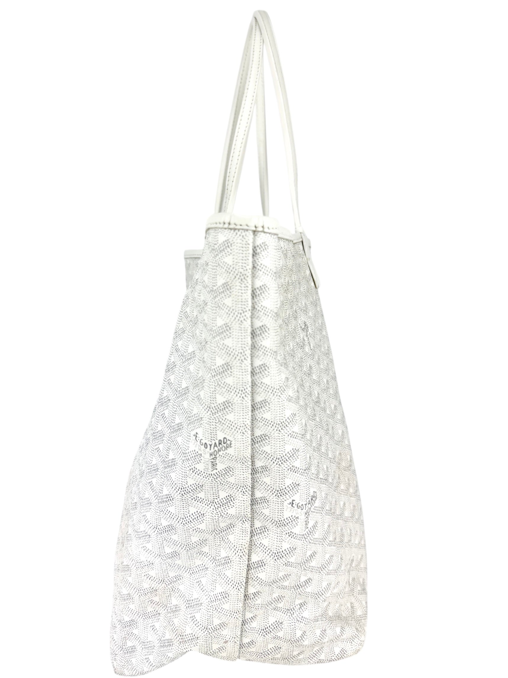 Goyard White Goyardine Coated Canvas Saint Louis GM Tote