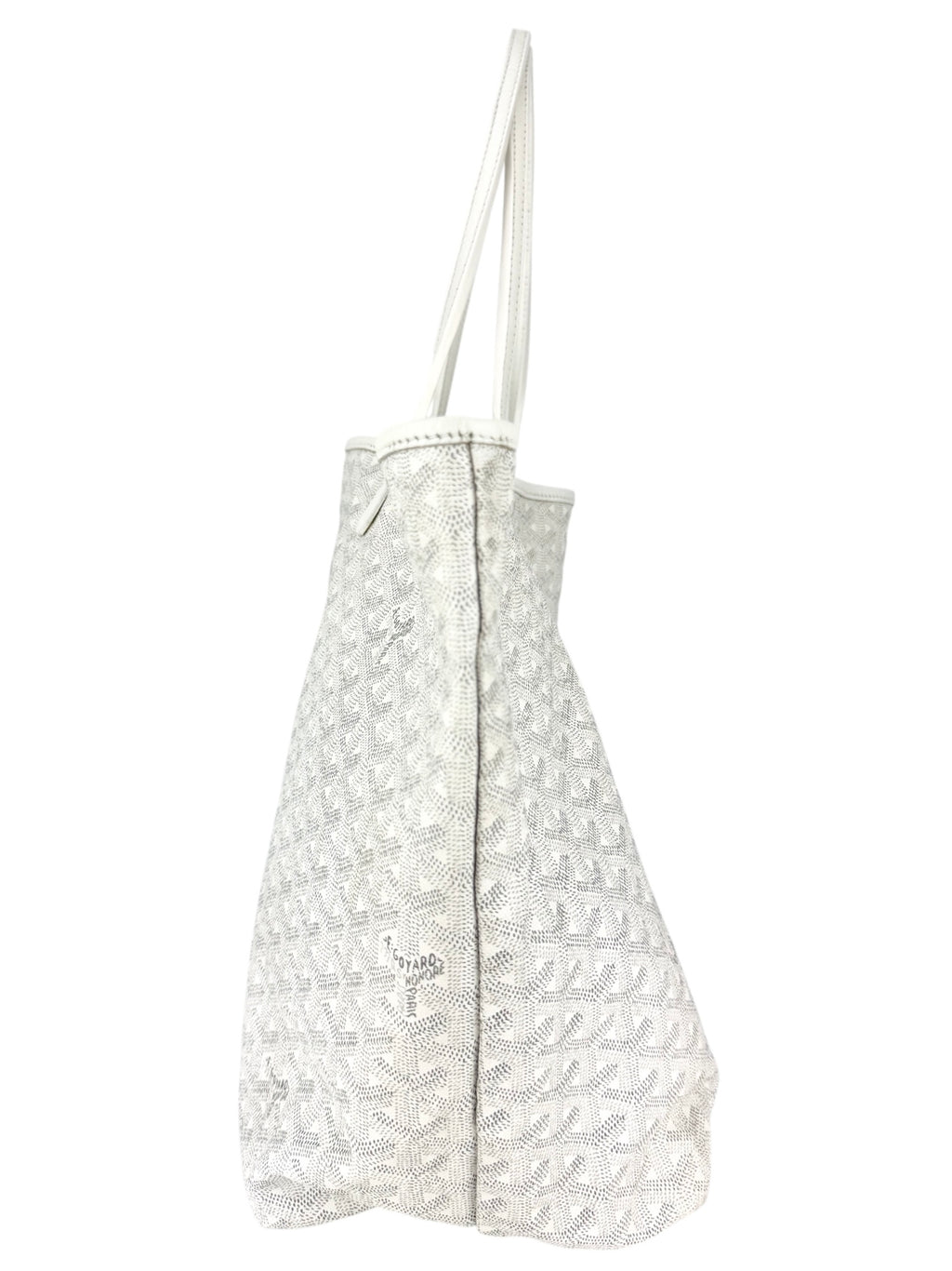 Goyard White Goyardine Coated Canvas Saint Louis GM Tote
