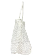Goyard White Goyardine Coated Canvas Saint Louis GM Tote
