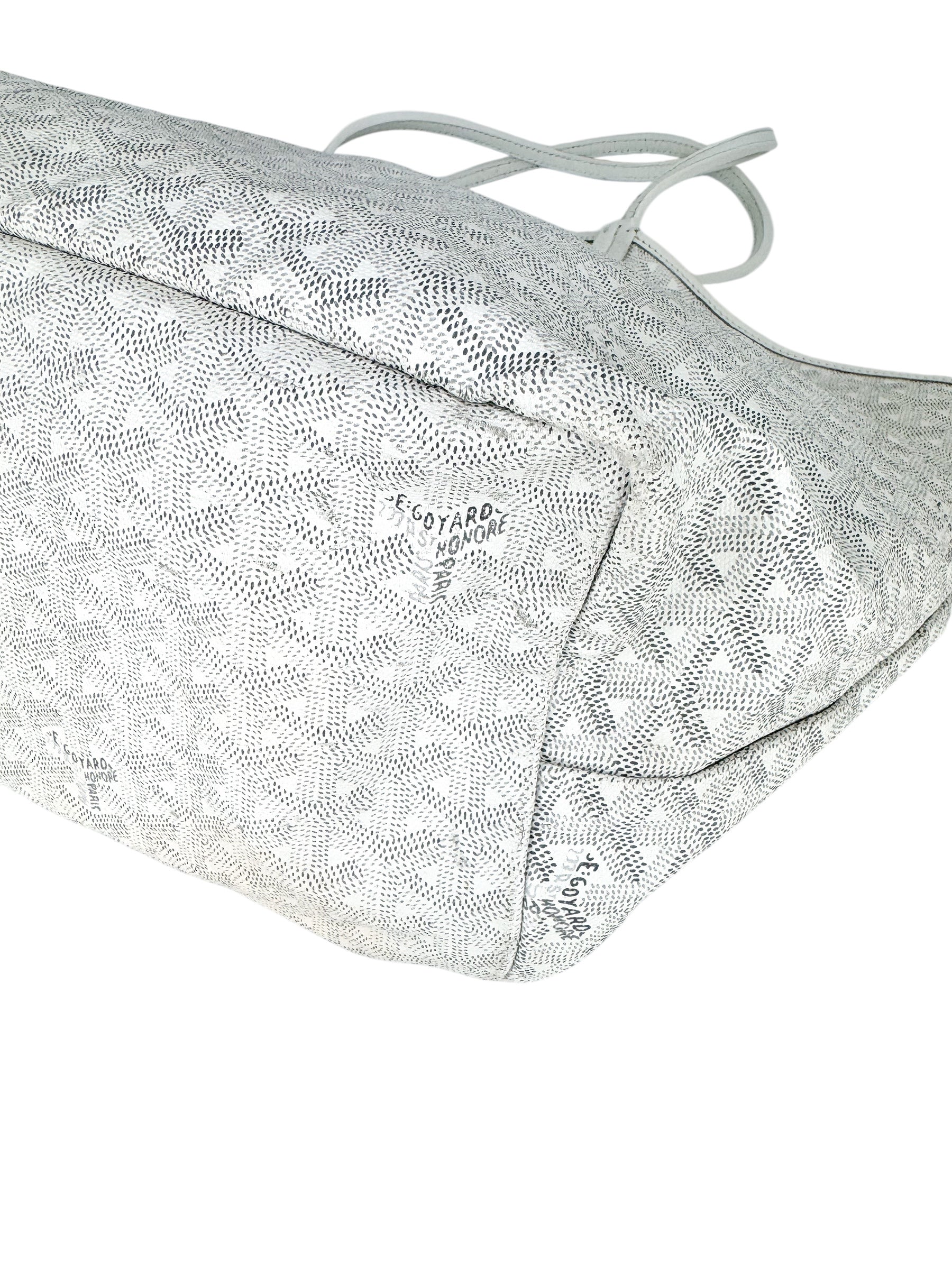 Goyard White Goyardine Coated Canvas Saint Louis GM Tote