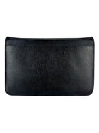 Chanel Black Leather Camellia Wallet On Chain