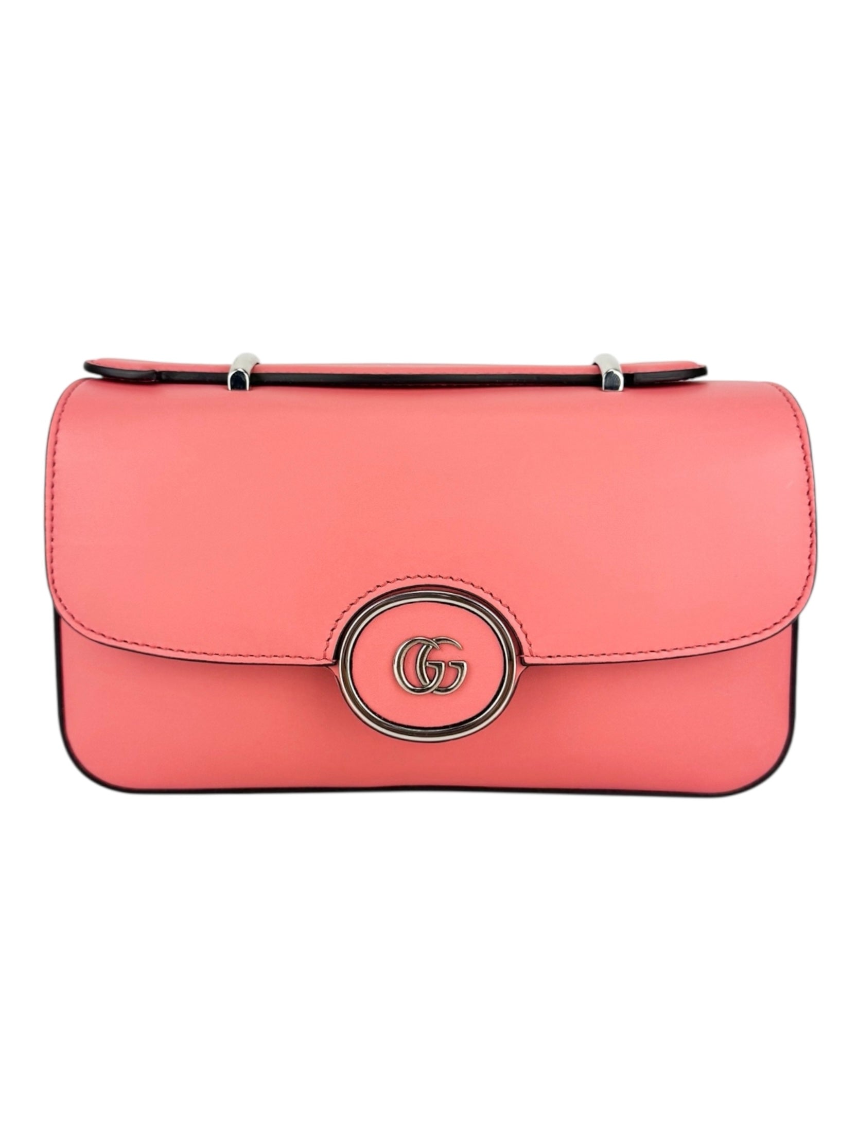 Gucci Pink Leather Petite GG Shoulder Bag Mini