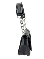 Chanel Black Lambskin and Patent Leather Camellia Chocolate Bar Handbag