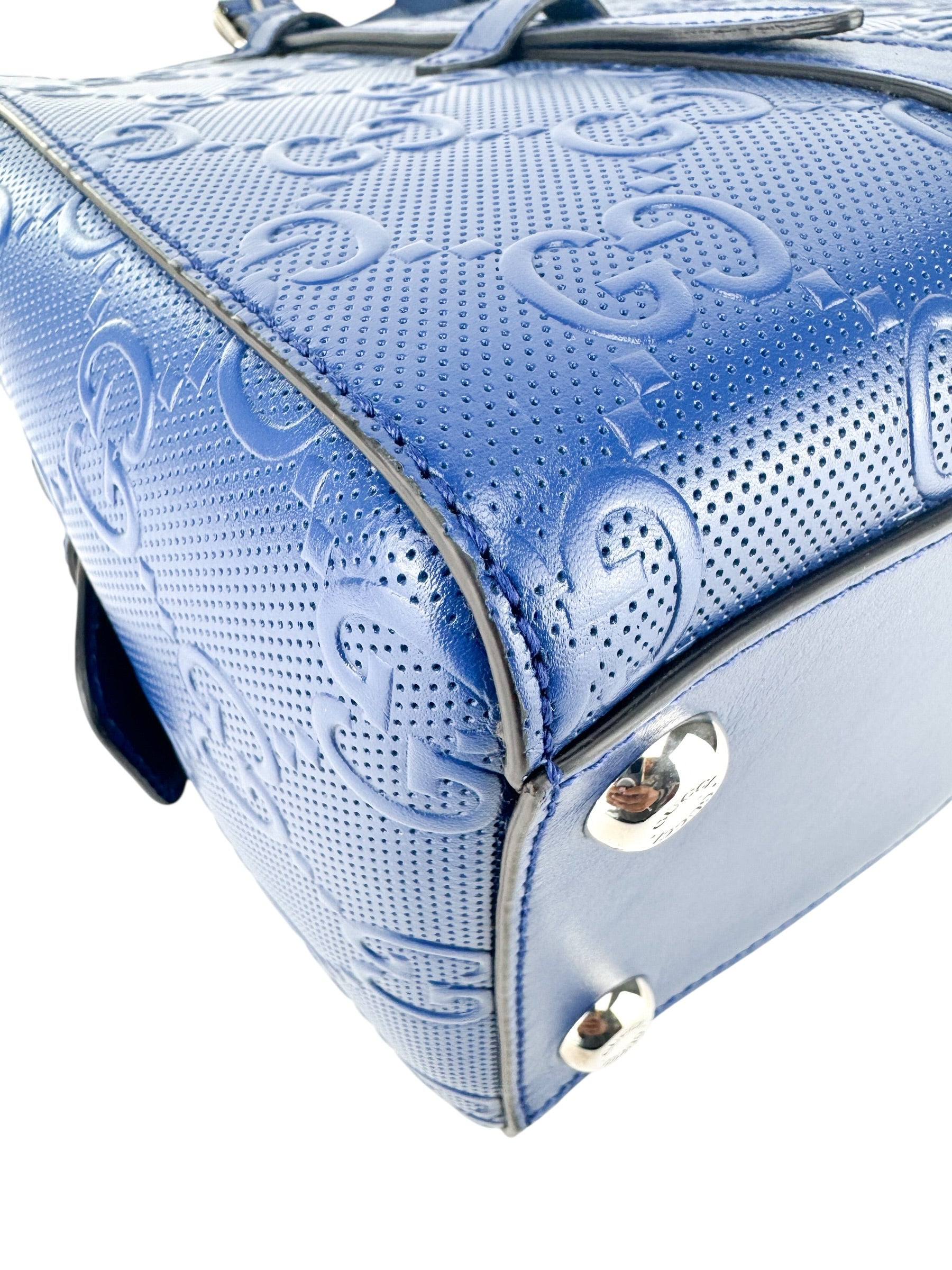 Gucci Royal Blue Large Guccissima Tote Bag