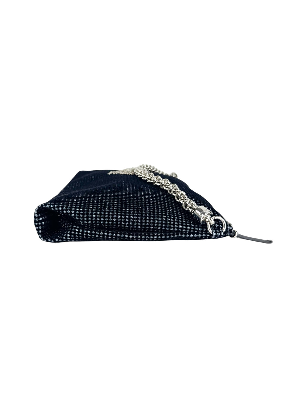 Jimmy Choo Black Velvet Sparkle Pochette Bag