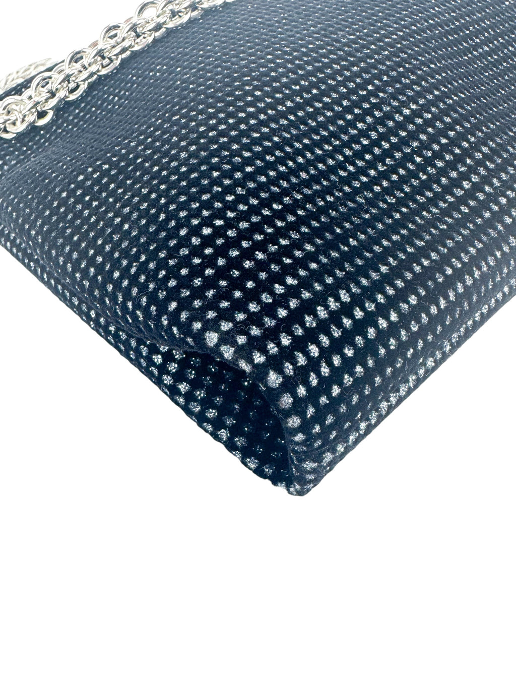 Jimmy Choo Black Velvet Sparkle Pochette Bag