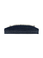 Jimmy Choo Black Velvet Sparkle Pochette Bag