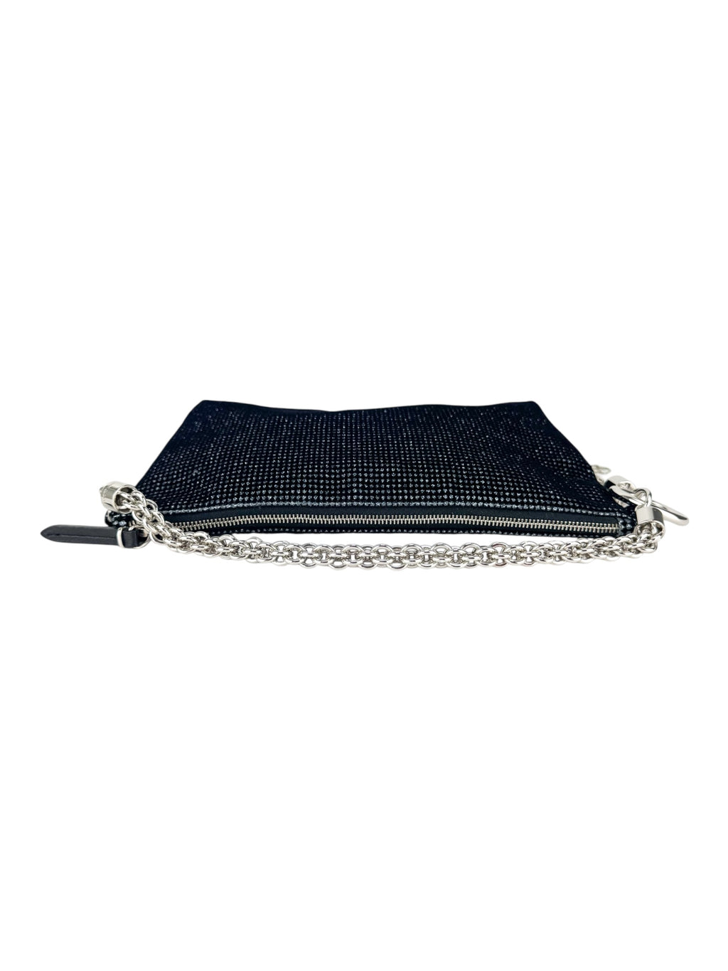 Jimmy Choo Black Velvet Sparkle Pochette Bag