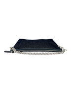 Jimmy Choo Black Velvet Sparkle Pochette Bag