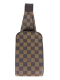 Louis Vuitton Damier Ebene Canvas Leather Geronimos Sling Bag