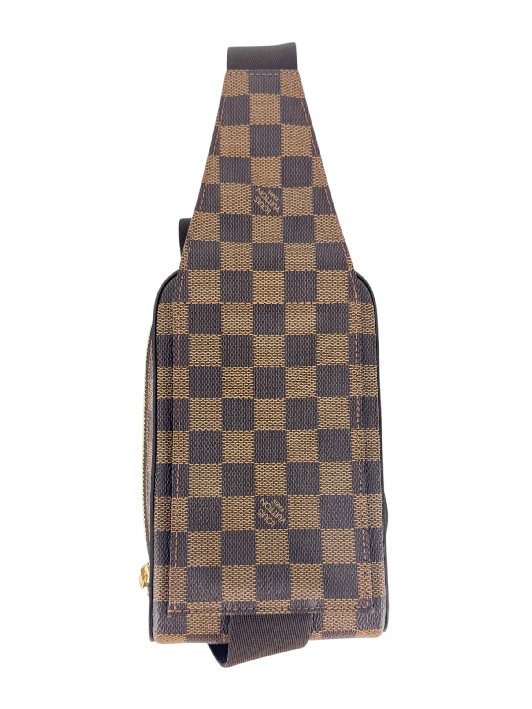 Louis Vuitton Damier Ebene Canvas Leather Geronimos Sling Bag