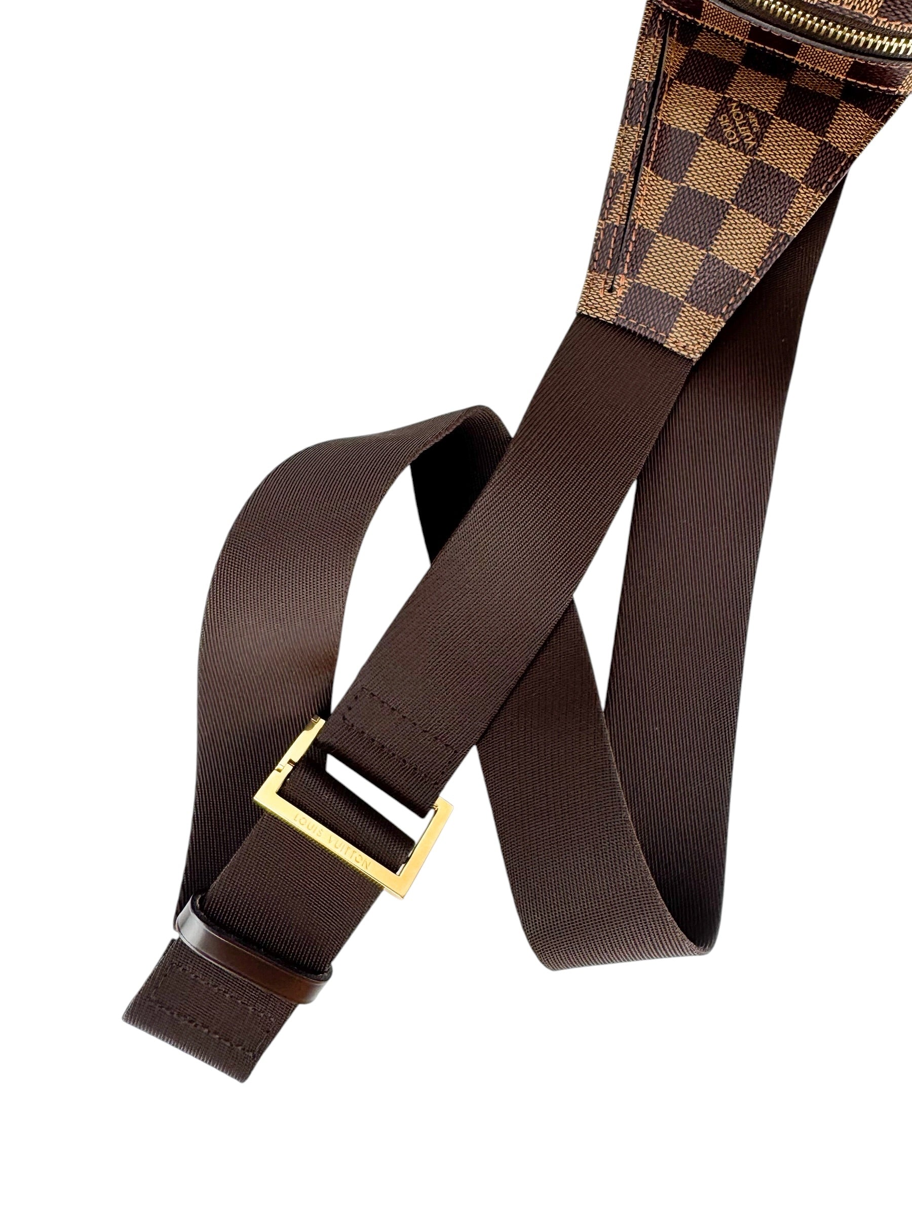 Louis Vuitton Damier Ebene Canvas Leather Geronimos Sling Bag