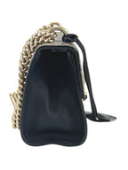 Gucci Brown, Beige and Black Coated Canvas GG Supreme Padlock Bag Small