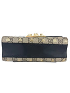 Gucci Brown, Beige and Black Coated Canvas GG Supreme Padlock Bag Small