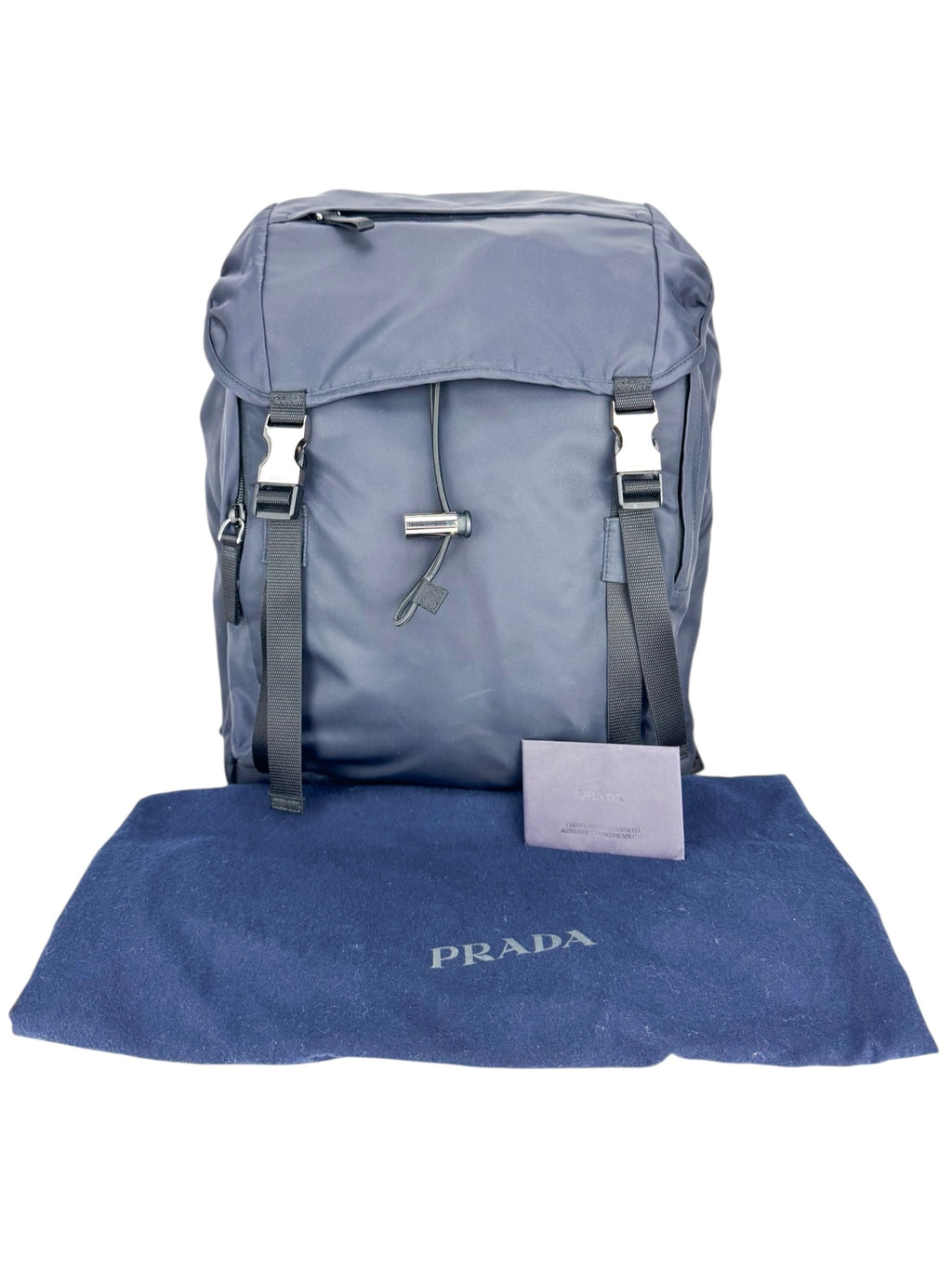 Prada Navy Nylon Backpack
