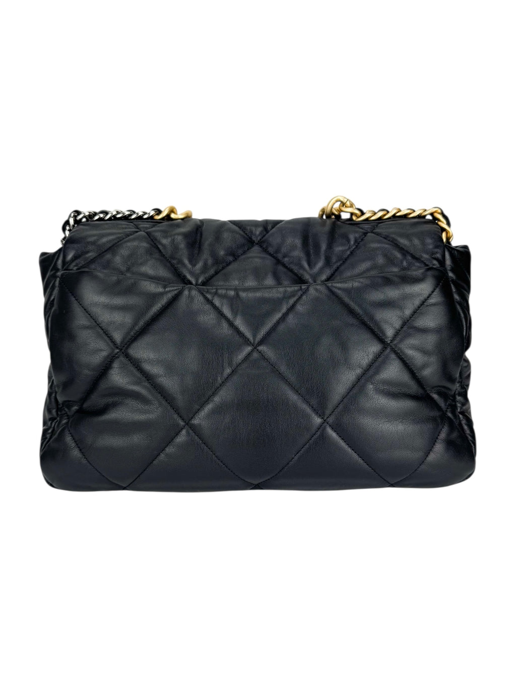 Chanel Black Lambskin Leather 19 Large