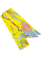 Hermes Yellow Bride de Gala Silk Twilly