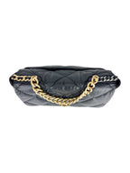 Chanel Black Lambskin Leather 19 Large