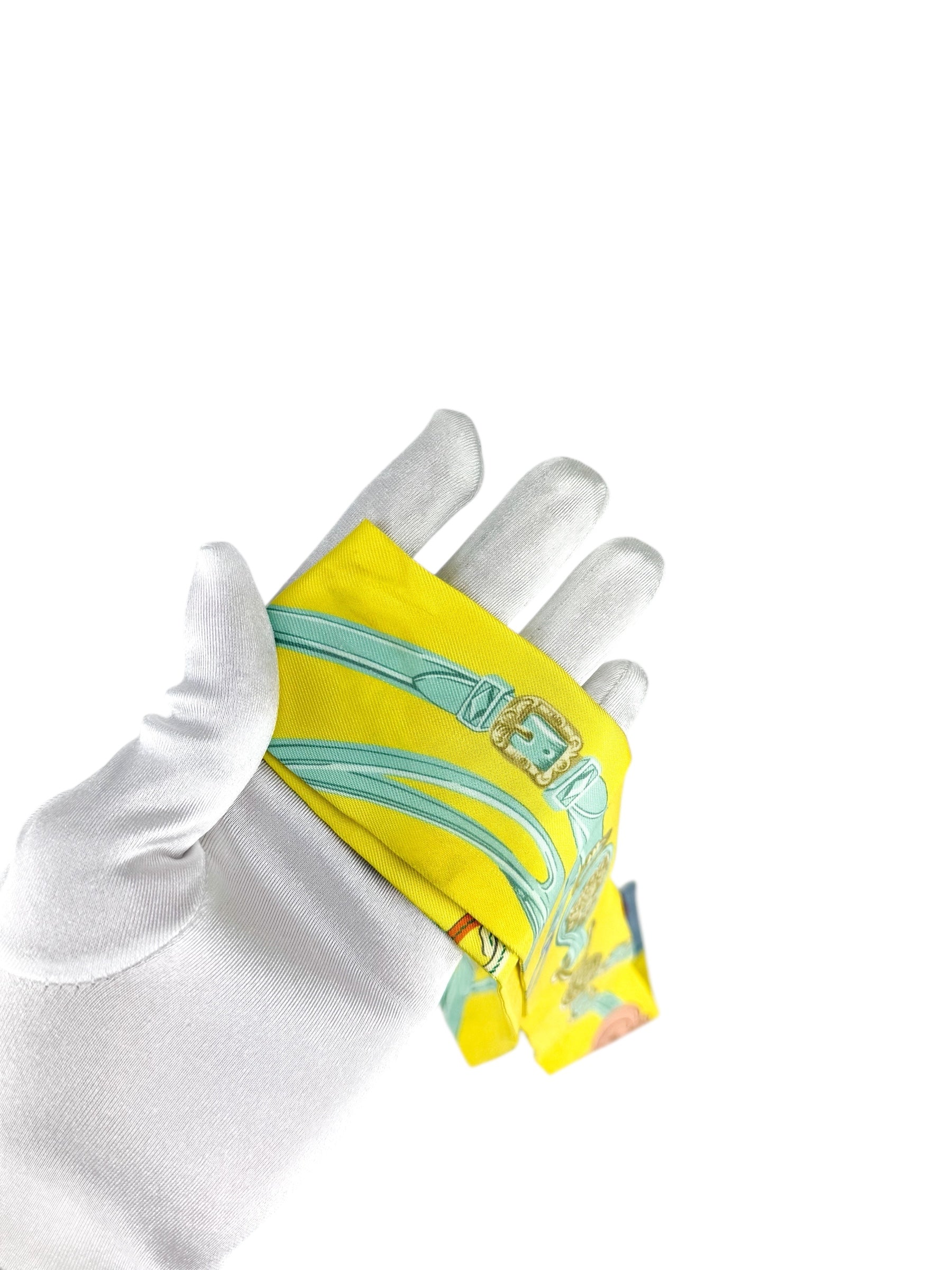 Hermes Yellow Bride de Gala Silk Twilly