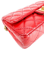 Chanel Red Lambskin Leather Reissue 2.55 Belt Bag
