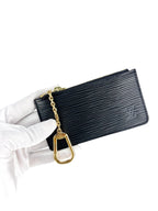 Louis Vuitton Noir Epi Leather Pochette Cles Coin Case