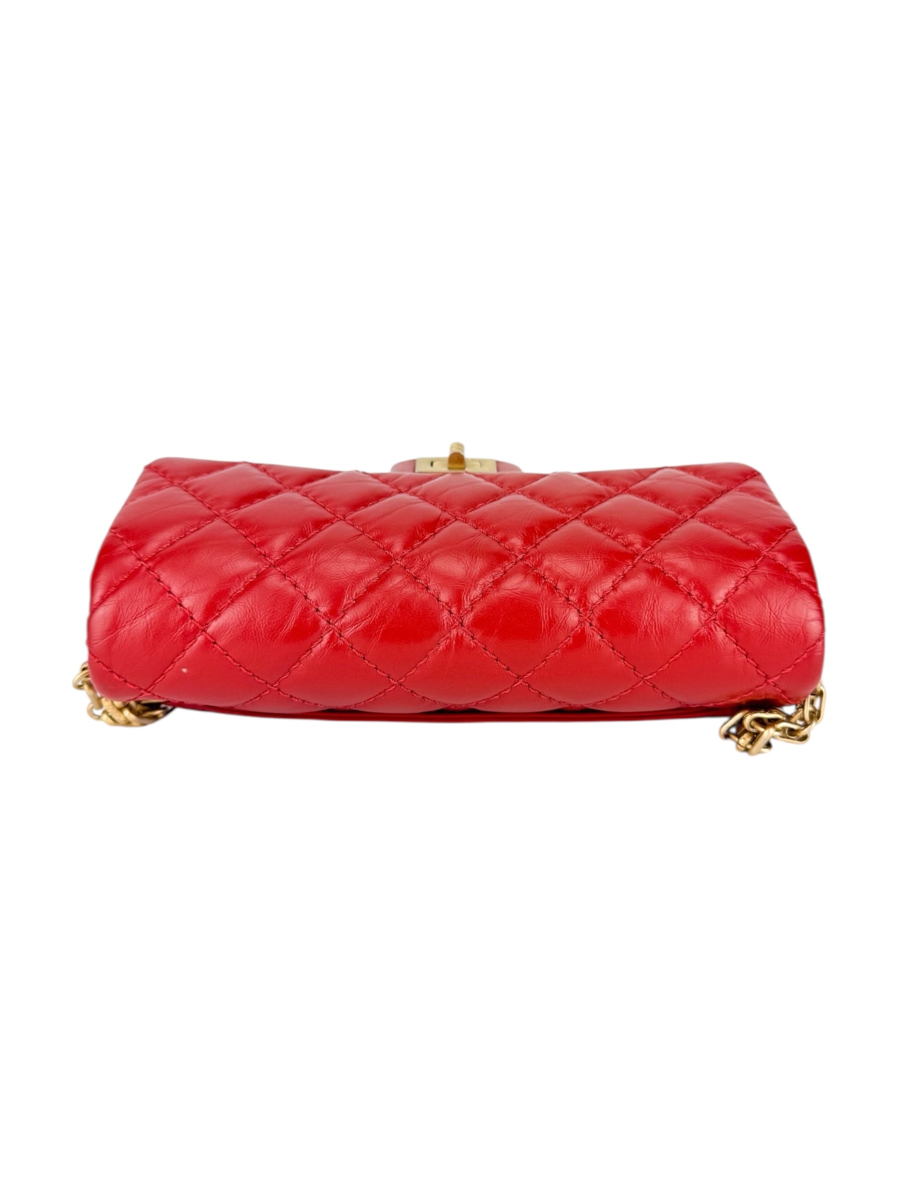Chanel Red Lambskin Leather Reissue 2.55 Belt Bag