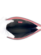 Gucci Pink and Beige Coated Canvas GG Supreme Blooms Pouch