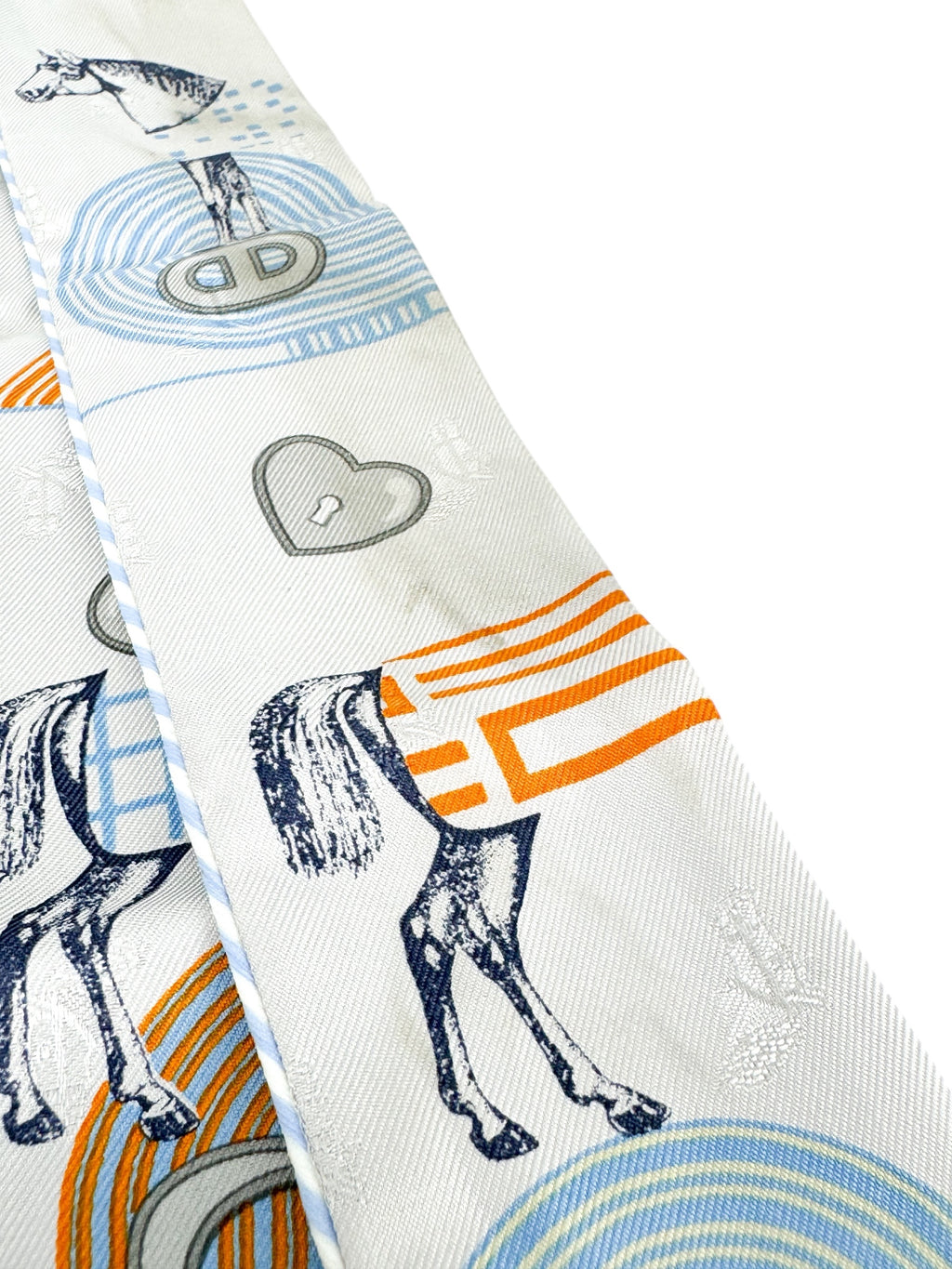 Hermes Grey Garde Robe Pop Silk Twilly