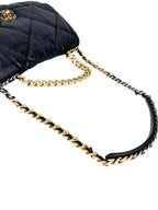 Chanel Black Lambskin Leather 19 Large